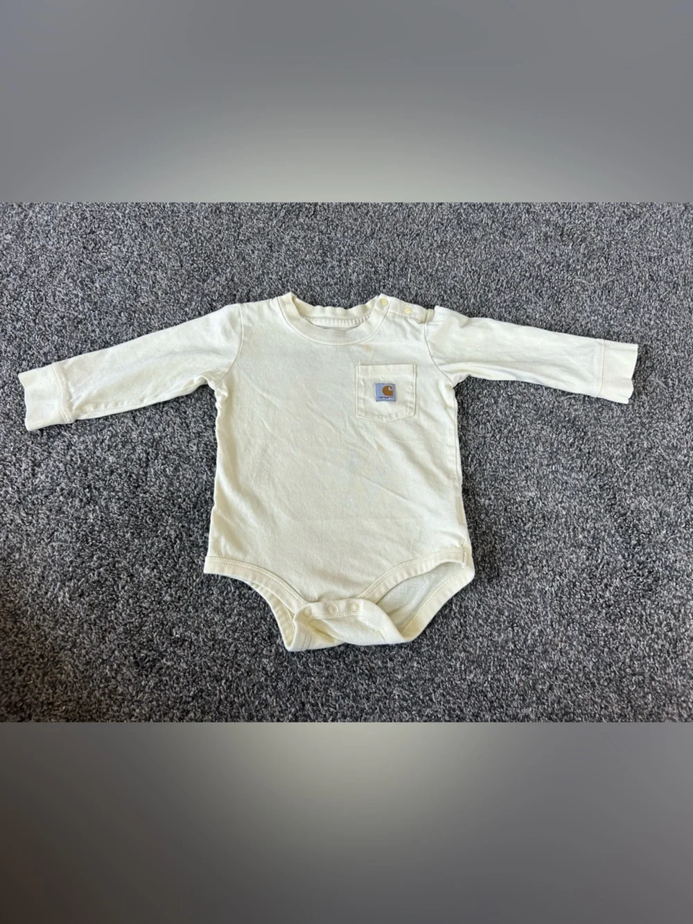 Carhartt Cream Infant Crewneck Onesie - Size 12M